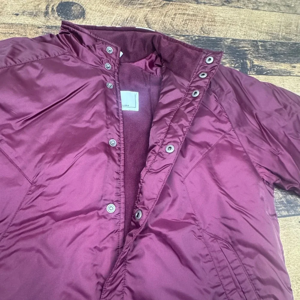 Adidas central Michigan Burgundy Snap Button Track Jacket Sportswear Size XS‎